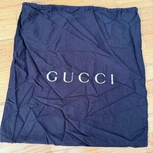 Gucci Black and Gold Logo Dust Bag